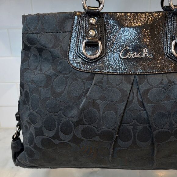 Coach Ashley Signature “C” Logo Sateen Carry-All - Picture 2 of 16